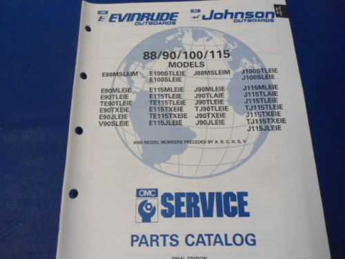 1991 omc evinrude/johnson parts catalog, 88/90/100/115 models