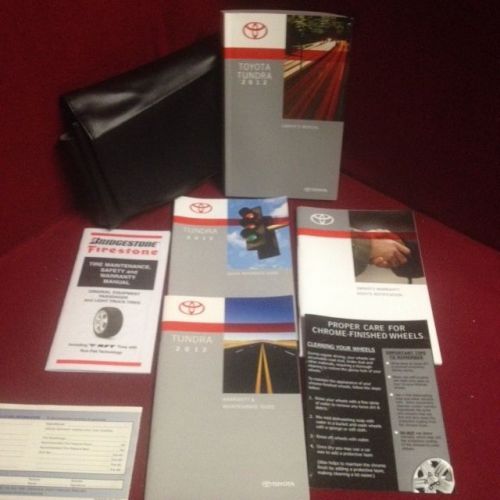 Purchase 2012 Toyota Tundra Owners Manual with warranty guide and case
