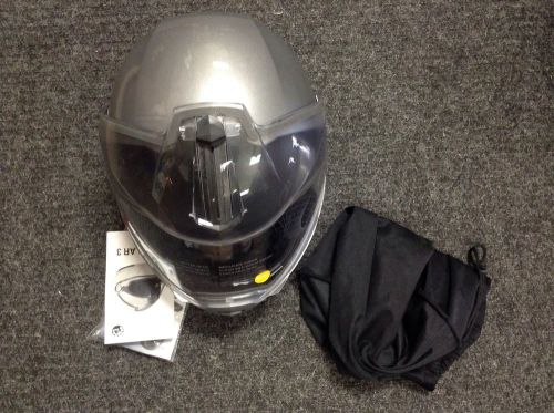 New! lazer dot 218 snowmobile gray helmet size medium with visor