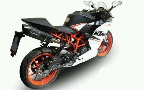 Ktm rc390 gpr exhaust furore nero slipon silencer road legal high mount