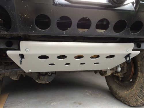 Land rover defender 90 110 aluminum steering guard skid plate &amp;mounting brackets