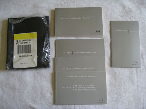 2014 infiniti q60 convertible owner&#039;s manual set w/case &amp; quick ref (q) - new