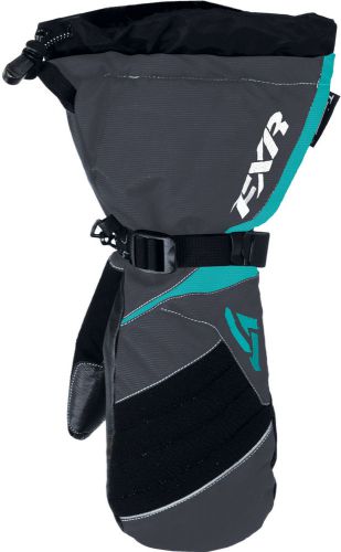 Fxr fusion mitten charcoal/aqua