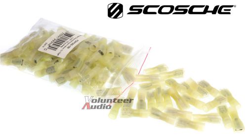 Scosche nylon female spade quick disconnect yellow 12-10 gage 0.250&#034; 100 pcs/bag