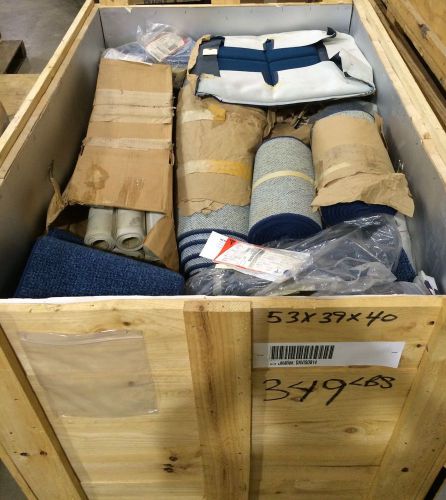 Beechcraft kingair blue and brown interior carpeting lot