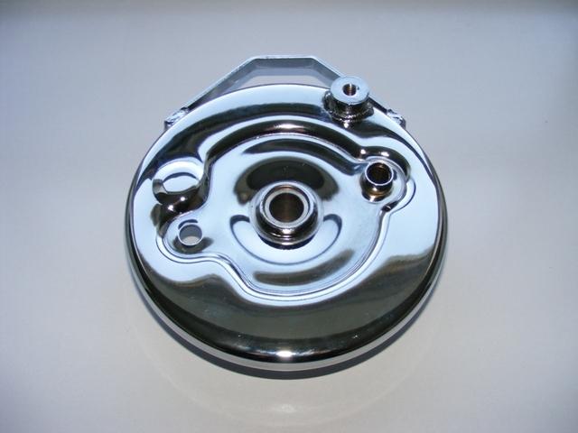 Reproduction cushman triple chrome rear wheel brake backing plate