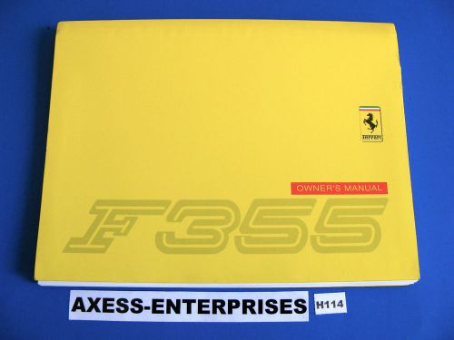 96 1996 ferrari f355 f 355 owners manual user technical instruction book # h114