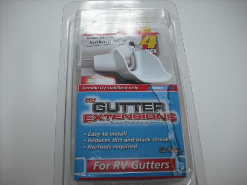 Rv - motorhome - rain gutter extensions - attach to your gutter - white - set 4