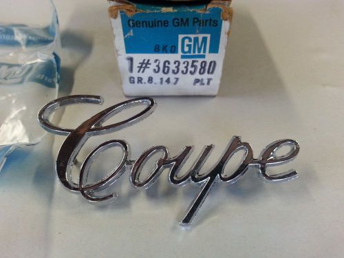 Nos vintagae gm cadillac emblem coupe 1960&#039;s original genuine general motors