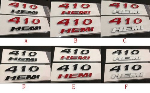 Chrome challenger charger 410 401 104 140 hemi emblem logo badge - pair