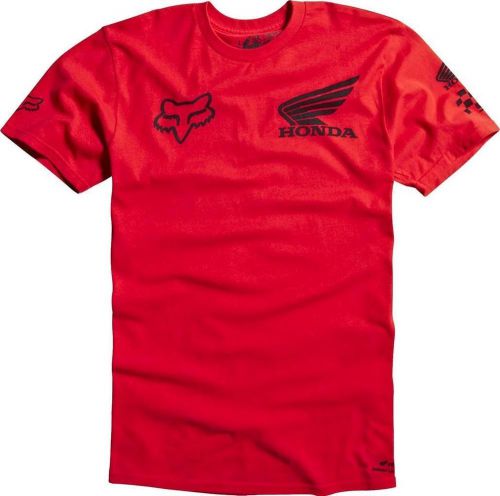 New fox racing honda basic tee shirt red size large cr crf 80 85 150 125 250 450