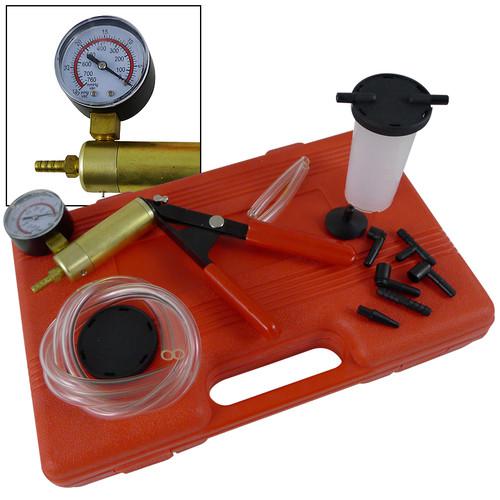 2 in 1 brake bleeder & vacuum pump gauge test tuner kit tools diy hand tools new