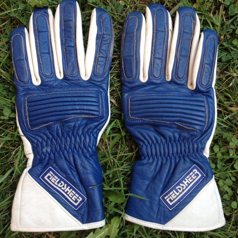 Vintage leather fieldsheer genuine leather motorcycle dirt bike gloves sz. xl