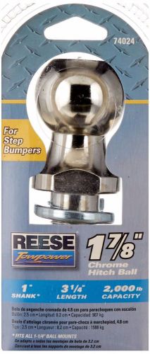 Reese towpower 74024 step bumper chrome 1 7/8&#034; hitch ball (truck atv tractor)