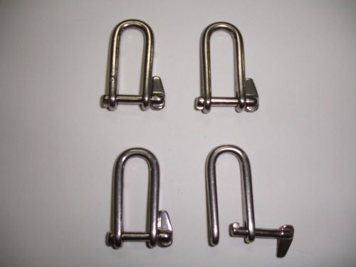 "wichard" - stainless steel keypin/captive pin shackles- made in france- 4 units