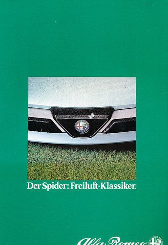 1983 alfa romeo spider veloce german original sales brochure catalog