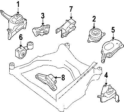 Nissan 11254ja000 genuine oem insulator support