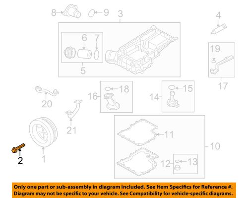 Porsche oem 10-16 panamera 4.8l-v8 engine-vibration damper bolt 94810220210