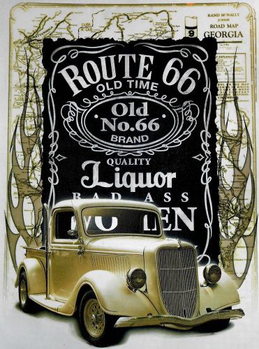 1936 ford classic pickup truck route 66 old time large l white t-shirt
