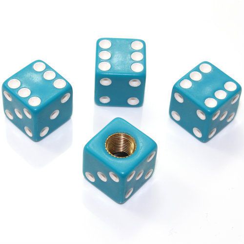 Purchase 4 Aqua Blue Tire/Wheel Air Stem Valve Caps Covers for car