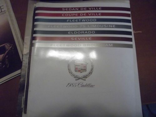 1985 cadillac sedan deville seville eldorado fleetwood sales brochure literature