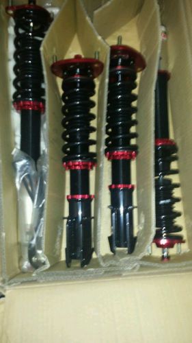 Jdm sport 07-2015  lancer evo x adjustable suspension damper red coilover system