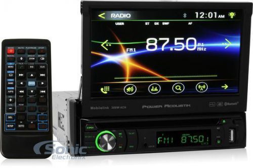 Power acoustik pd-724hb single din bluetooth dvd car stereo w/7&#034; flip out screen