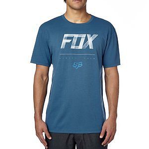 Fox racing impulsive mens short sleeve premium t-shirt blue steel