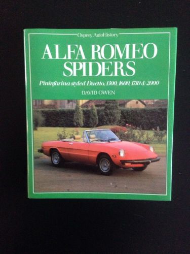 Alfa romeo spiders pininfarina styled duetto hardcover book by david owen