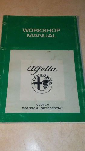 Alfa romeo alfetta manual, clutch, gearbox, differential, 73-76