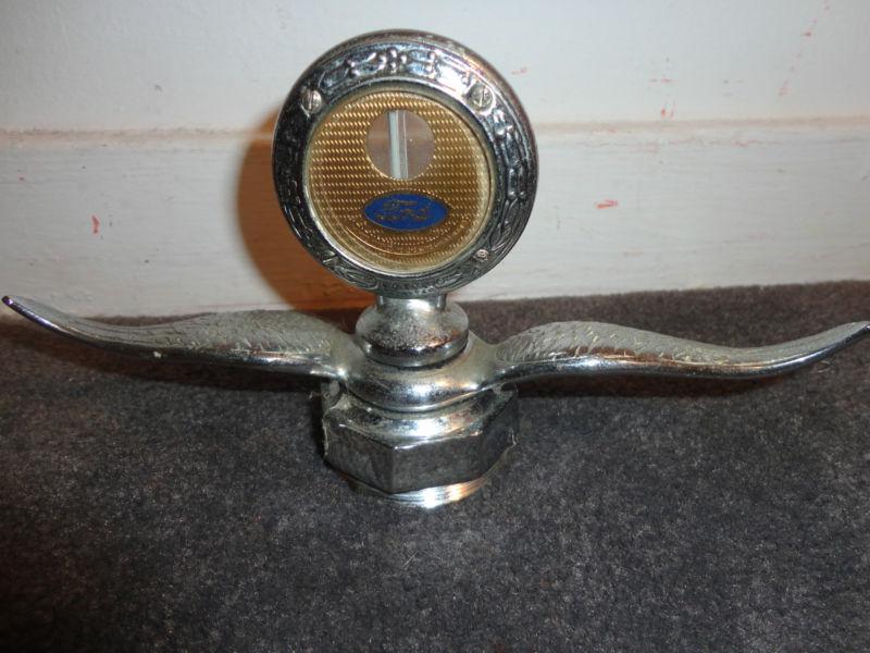 1931 ford model a original vintage hood ornament rare! classic 30s boyce wings