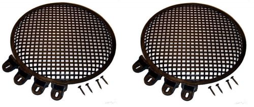2 heavy duty steel penn elcom subwoofer 12&#034; round waffle grill cover w/ hardware