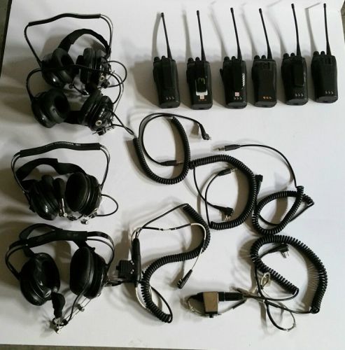Motorola cp200   radios  headsets  &amp; charger