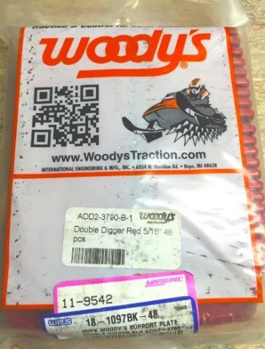 Woodys add2-3790-b double digger aluminum support plates red - 5/16in. thread