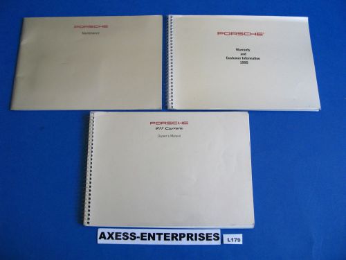 1995 porsche 993 911 carrera c2 coupe cab owner manual driver books package l179