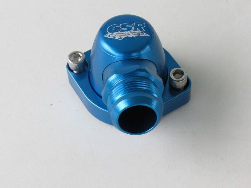 New csr billet aluminum 90 degree 16an swivel water neck sbc bbc dirt late model