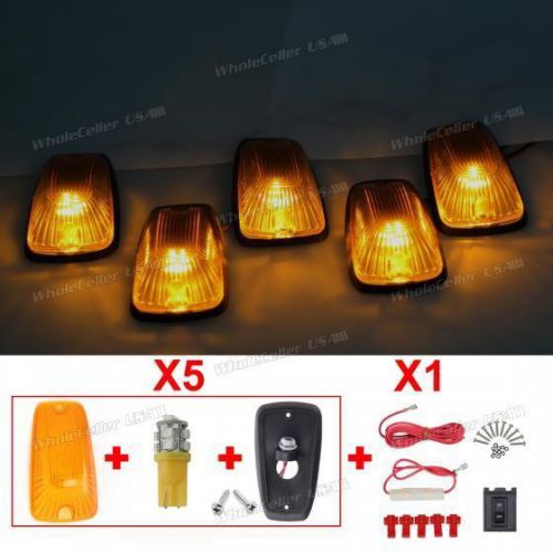 Pack/5 t10 168 10-3528-smd amber led cab clearance 11516638 amber lamp for chevy