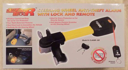 Swat lock-r cla08r-12b steering wheel lock w/remote arm disarm - new -b