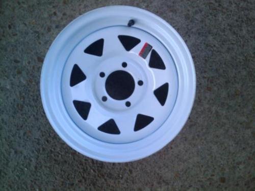Two 4.5x15 trailer wheels
