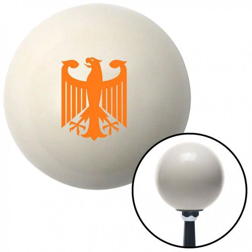 Orange heraldic eagle ivory shift knob with 16mm x 1.5 insert spyder accessory