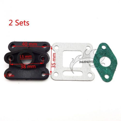 2x inlet manifold intake gasket for mini pocket bike atv quad minimoto dirt bike