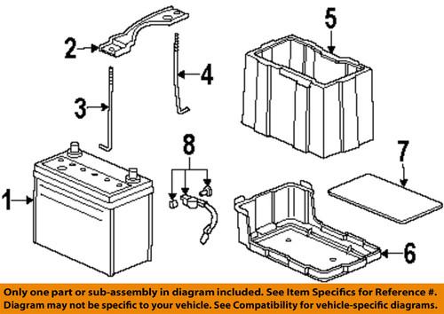 Honda oem 31512-sea-000 battery retainer/hardware