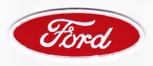 Red white ford sew/iron on patch emblem badge embroidered car