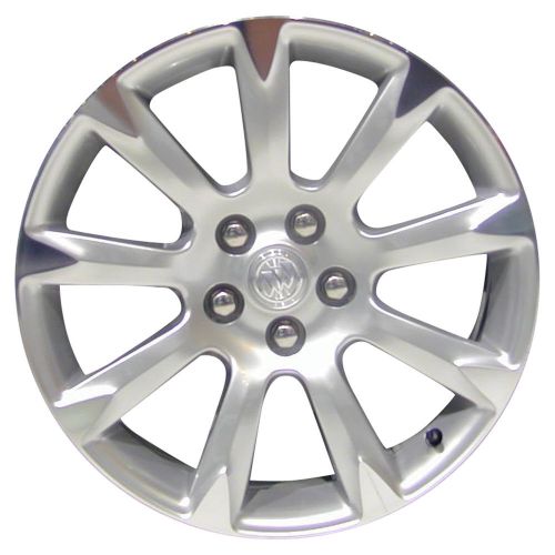Oem reman 19x8.5 alloy wheel, rim silver painted with polished face - 4097