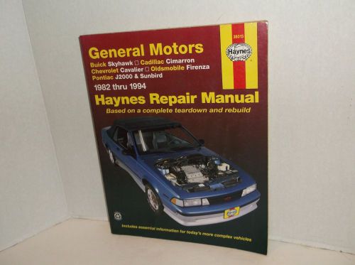 Haynes repair manual 38015 gm general motors 1982 thru 1994 selected models