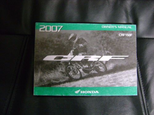 Honda owners manual 2007 crf150f crf 150f