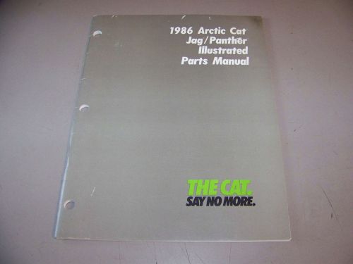 Arctic cat snowmobile 1986 jag / panther parts catalog + service manual