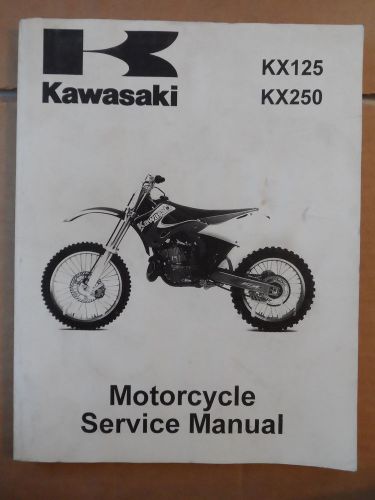 Oem 1999-02 kawasaki kx250 kx125 dealer service manual 99924-1244-04 repair book