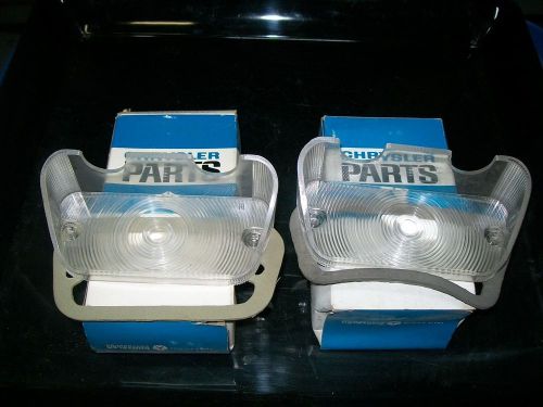1966 dodge dart 170 270 gt nos mopar rh lh park turn signal lamp lens pair