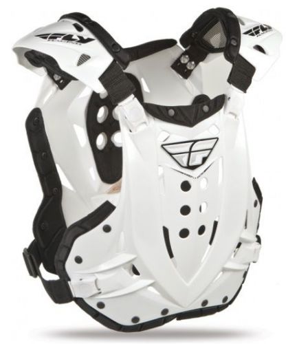 Fly racing adult chest roost protector stingray deflector guard white
